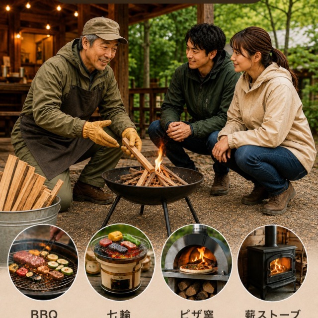 手間いらず♪　火おこしレクチャー（BBQ、七輪、ピザ窯、薪ストーブ）　1回